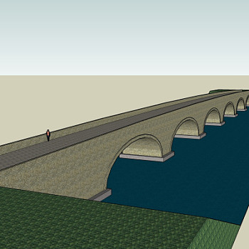 现代桥梁免费su模型