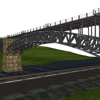 现代钢结构铁路桥su模型