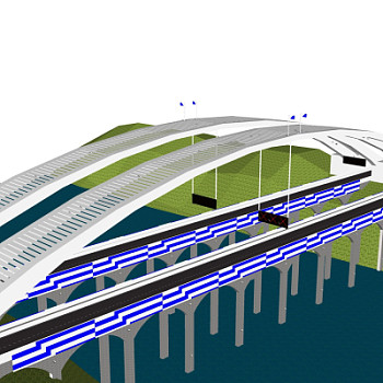 现代公路桥免费su模型