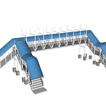 现代人行天桥su模型