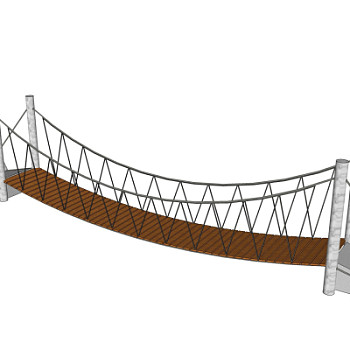 现代吊桥免费su模型