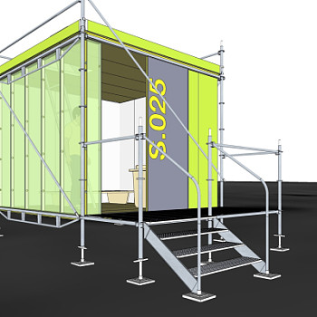 工业风集装箱公共厕所su模型