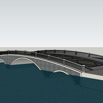 现代桥梁免费su模型