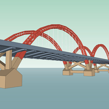 现代公路桥su模型