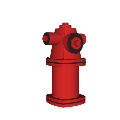 现代消防栓su模型