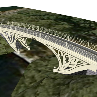 欧式公路桥su模型