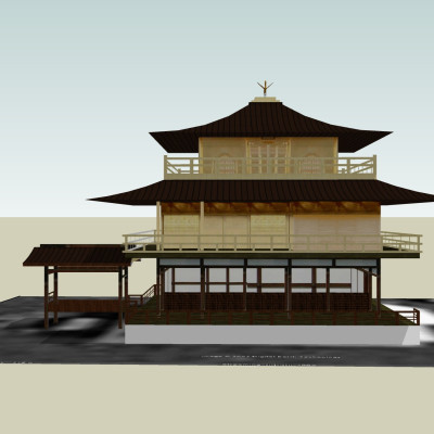 中式独栋住宅su模型