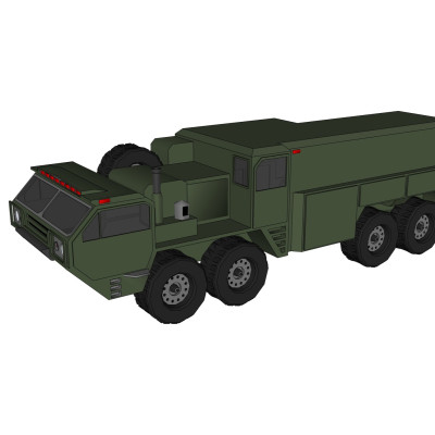 现代军用卡车su模型