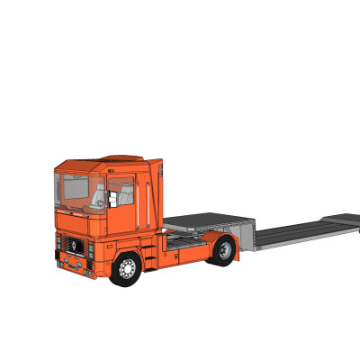 现代重型卡车自卸车su模型