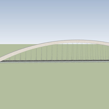 现代铁艺大桥su模型