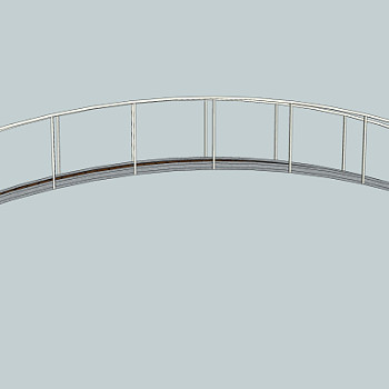 现代铁艺桥su模型