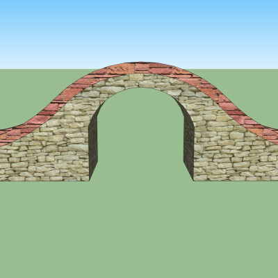 现代石拱桥su模型