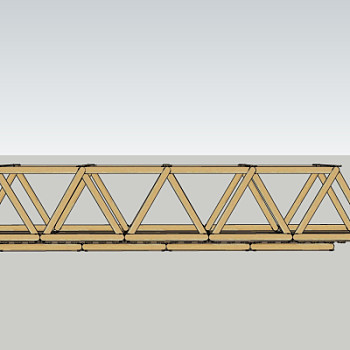 现代实木桥su模型