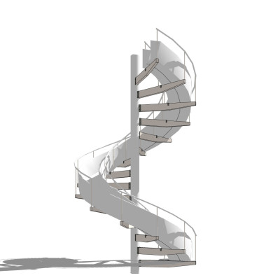 现代螺旋楼梯su模型