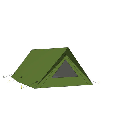 现代帐篷su模型