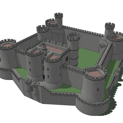 欧式城堡su模型