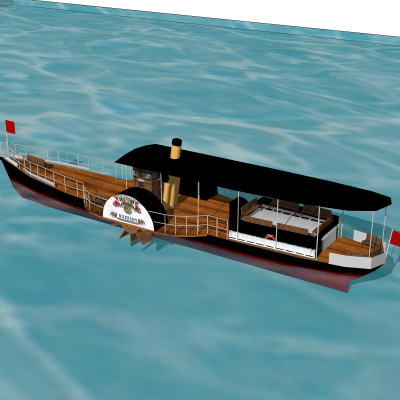 现代游艇su模型