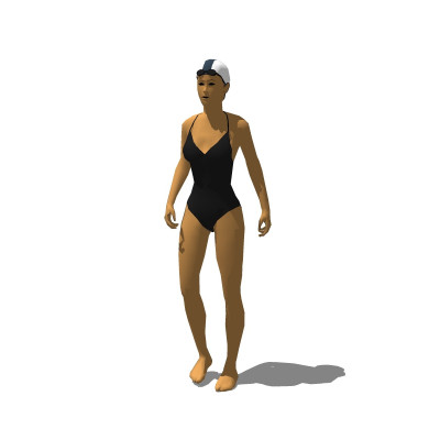 现代泳装女郎su模型