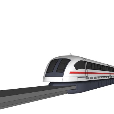 现代高铁列车su模型