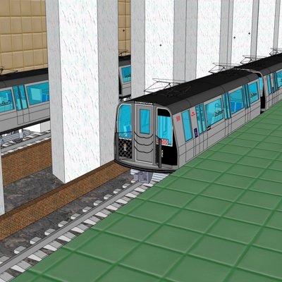 现代地铁站su模型