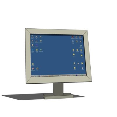 现代电脑显示器su模型