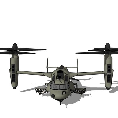 现代直升机su模型