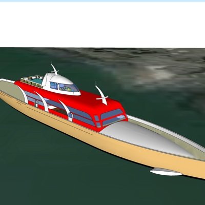 现代快艇su模型