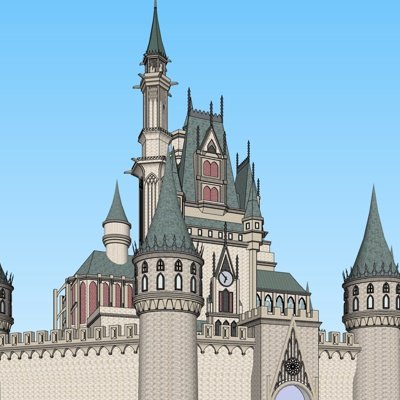 新古典城堡su模型