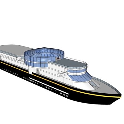 现代海船su模型