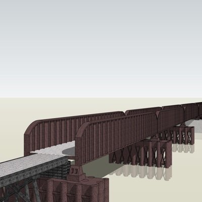 现代石拱桥su模型