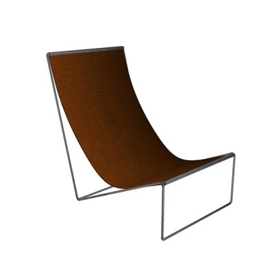 现代铁艺躺椅su模型
