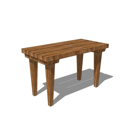 现代实木方凳su模型