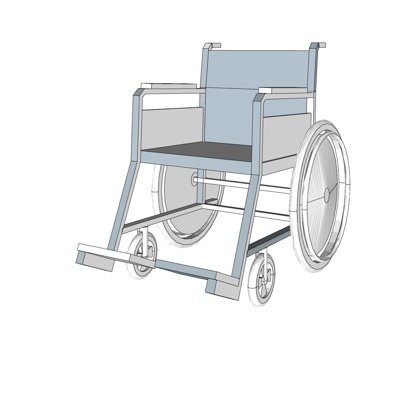 现代轮椅su模型