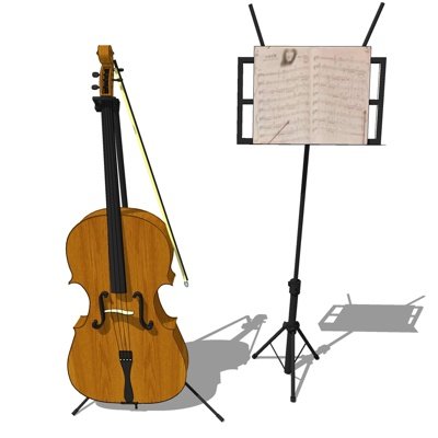 欧式小提琴su模型