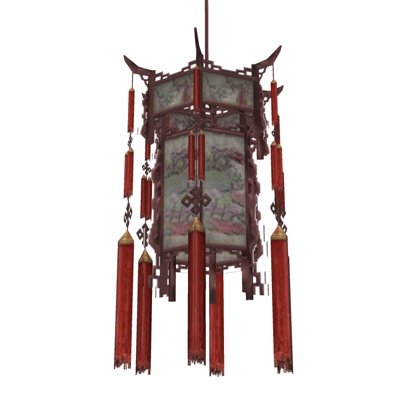 中式灯笼吊灯su模型