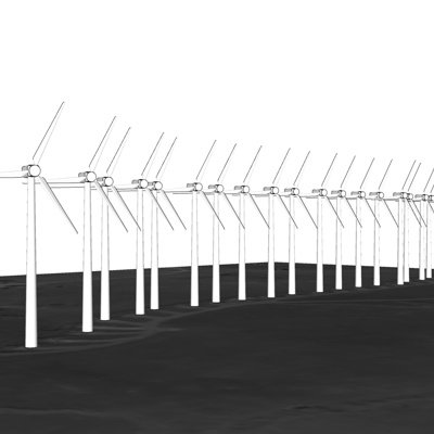 现代风力发电机su模型