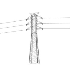 工业风高压电塔su模型
