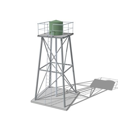 工业风水塔su模型