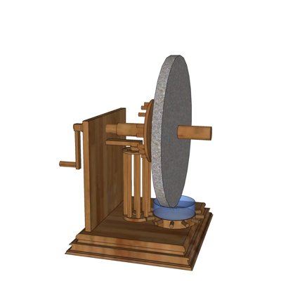 工业风水磨机su模型