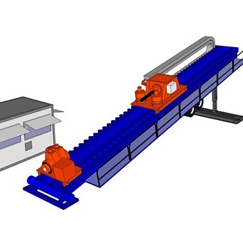 工业风传送带su模型