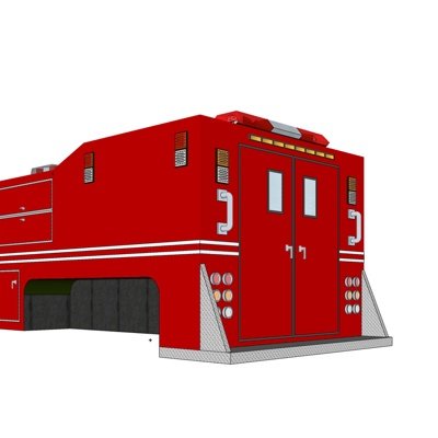 现代消防房su模型