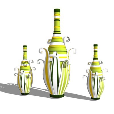 欧式陶瓷花瓶su模型