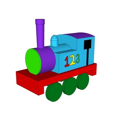 现代玩具火车su模型