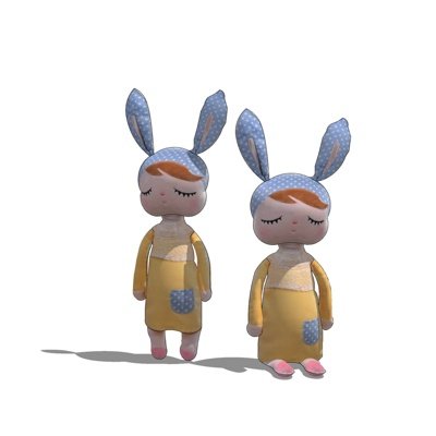 现代玩具兔子su模型
