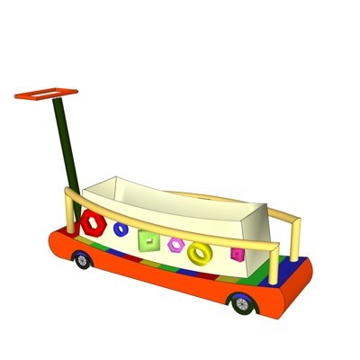 现代玩具拖车su模型