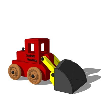 现代玩具铲车su模型