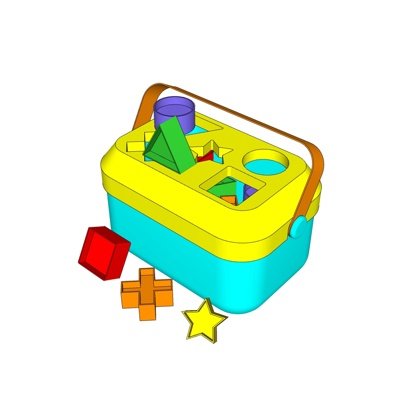 现代儿童行李箱su模型