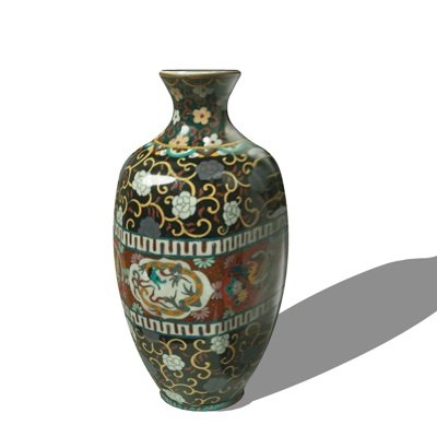 中式陶瓷花瓶su模型