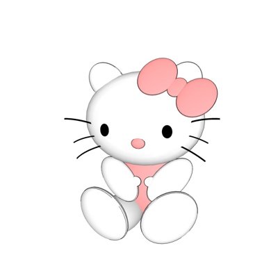 现代Hello Kitty儿童玩偶su模型