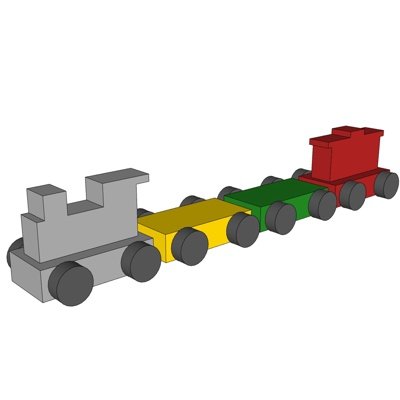 现代儿童火车玩具su模型